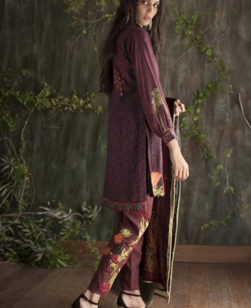 Deeba Embroidered Linen Collection 12B