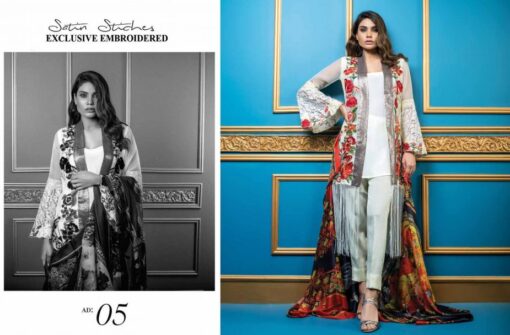 Al Dawood Satin Stiches Exclusive Embroidered Collection 2018 05