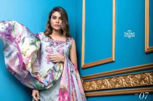 Al Dawood Satin Stiches Exclusive Embroidered Collection 2018 07