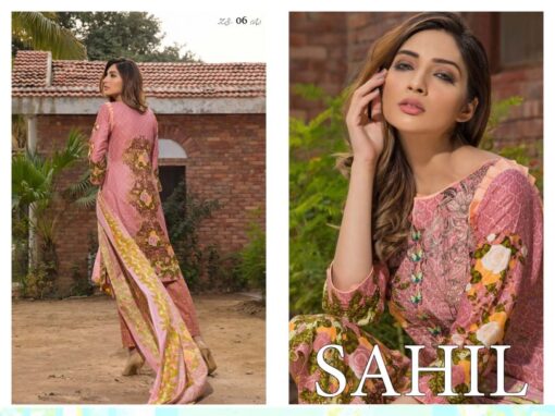 Sahil Designer Embroidered Lawn Collection Vol 1 2018 06B