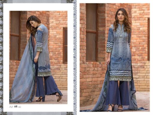 Sahil Designer Embroidered Lawn Collection Vol 1 2018 08A
