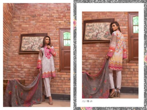Sahil Designer Embroidered Lawn Collection Vol 1 2018 13B