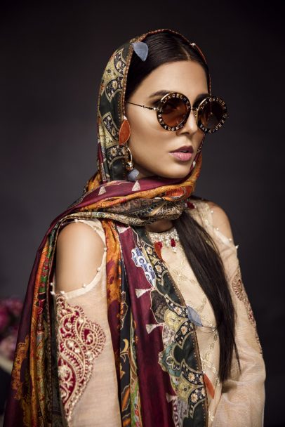 Noor by Sadia Asad Formal Eid Collection 2018 01-GOLD ROUGE