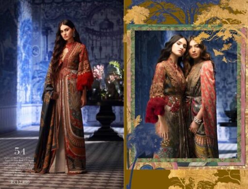 Sana Safinaz Luxury Chiffon Silk Collection 2018 05A
