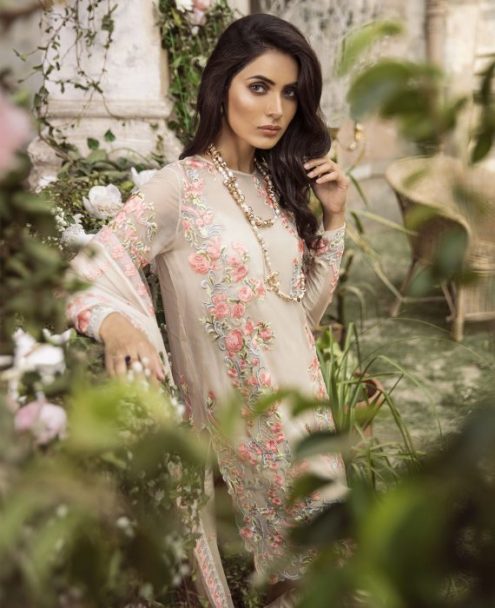Mina Hasan Luxury Embroidered Chiffon 2018 MH-04 Mehar-un-nisa