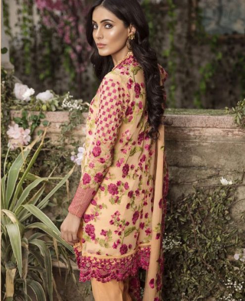Mina Hasan Luxury Embroidered Chiffon 2018 MH-05 Gulnaaz