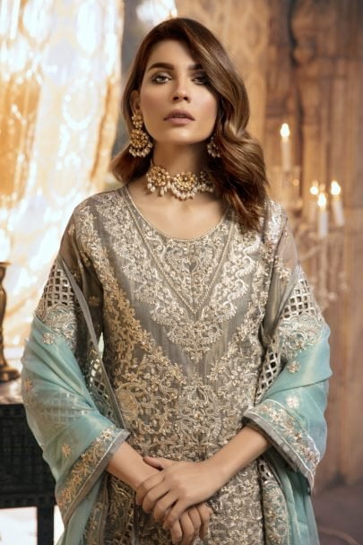 MARYUM N MARIA SHAMROCK CHIFFON COLLECTION 2019 KULAY (MMS-504)