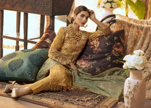 MARYUM N MARIA SHAMROCK CHIFFON COLLECTION 2019 VARDHE (MMS-506)