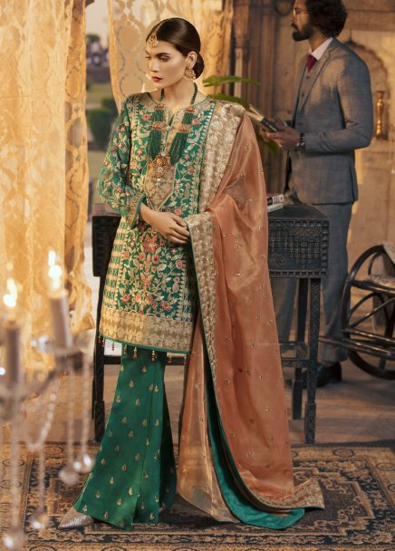 MARYUM N MARIA SHAMROCK CHIFFON COLLECTION 2019 SEGAR (MMS-507)