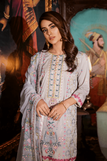 QALAMKAR DAUR-E-HAYAT LUXURY LAWN COLLECTION 2019 DEHDARI DH-13