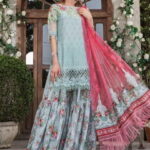MARIA B Unstitched Lawn 2019 D-601-Sea Green