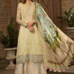 MARIA B Unstitched Eid Lawn 2019 D-608-Pistachio Green
