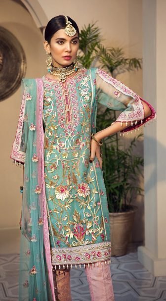 Anaya Isfahan Embroidered Chiffon Unstitched 3 Piece Suit 2019 03 GULBAHAR