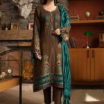 MARIA B LUXURY LINEN COLLECTION 2019 DL-702-Brown 02.01