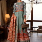 MARIA B LUXURY LINEN COLLECTION 2019 DL-708-Dull Teal 08.01