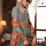 MARIA B LUXURY LINEN COLLECTION 2019 DL-708-Dull Teal 08.02