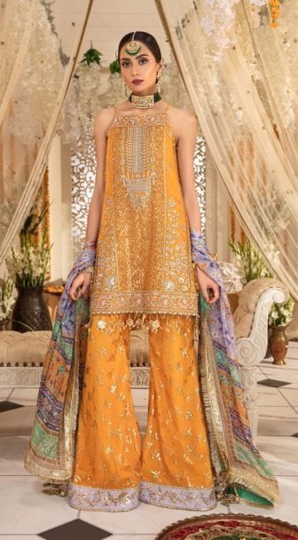 Anaya By Kiran Chaudhry Embroidered Organza AKMC19 01 AMBER - Wedding Collection