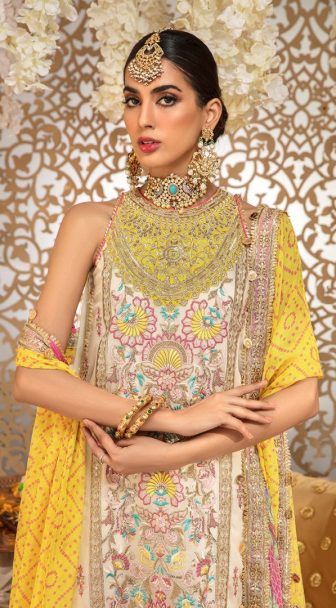 Anaya By Kiran Chaudhry Embroidered Chiffon AKMC19 04 ALMAS - Wedding Collection