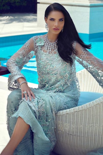 Mushq Luxury Wedding Collcection Unstitched 3 pcs Suit MLW19-01 HONEY DEW