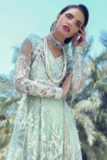 Mushq Luxury Wedding Collcection Unstitched 3 pcs Suit MLW19-08 HEMLOCK