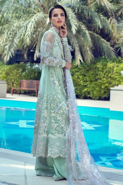 Mushq Luxury Wedding Collcection Unstitched 3 pcs Suit MLW19-08 HEMLOCK