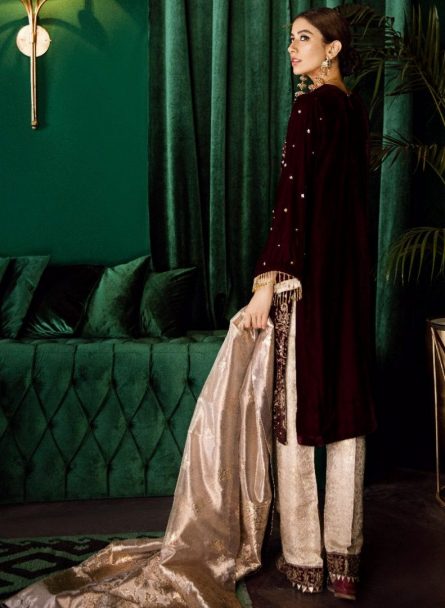 Iznik Luxury Velvet Unstitched 3 Pcs Collection 2020 - Winter Collection ILV-11 Vogue