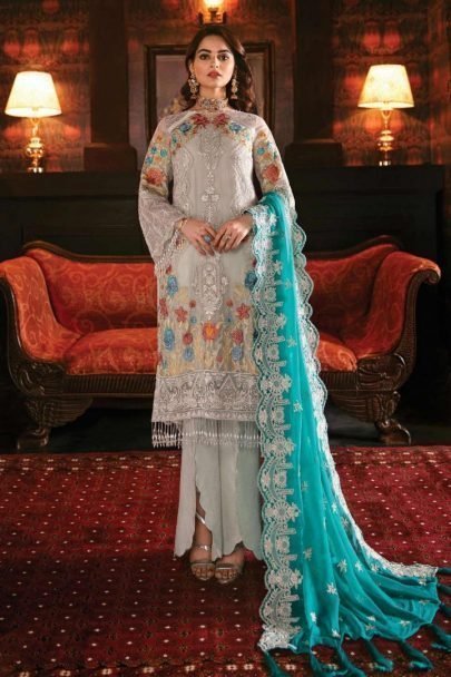 Imrozia Embroidered Chiffon Unstitched 3pcs Suit 2020 Collection IMPC20 108 Glimmering Maya