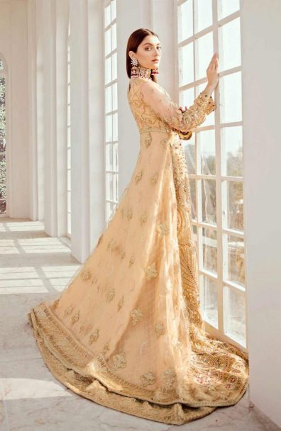 Maryum N Maria Unstitched Net Bridal 2020 Collection MNMB20 D-01 GILDED LEAF