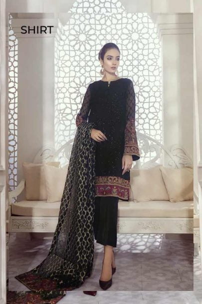 Iznik Embroidered Chiffon Imperial Dreams Unstitched 3 Piece Suit ID-01 2020 Luxury Collection