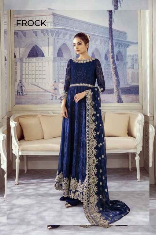Iznik Embroidered Chiffon Imperial Dreams Unstitched 3 Piece Suit ID-03 2020 Luxury Collection