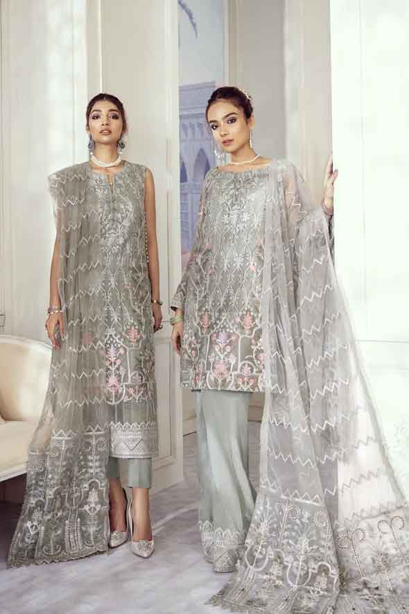 Iznik Embroidered Chiffon Suits Unstitched 3 Piece IZ25LC ILC-05 - Luxury Collection