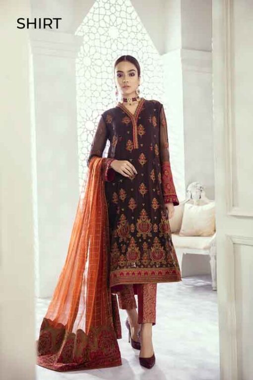 Iznik Embroidered Chiffon Imperial Dreams Unstitched 3 Piece Suit ID-10 2020 Luxury Collection