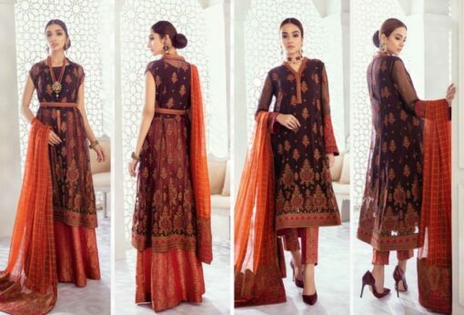 Iznik Embroidered Chiffon Imperial Dreams Unstitched 3 Piece Suit ID-10 2020 Luxury Collection