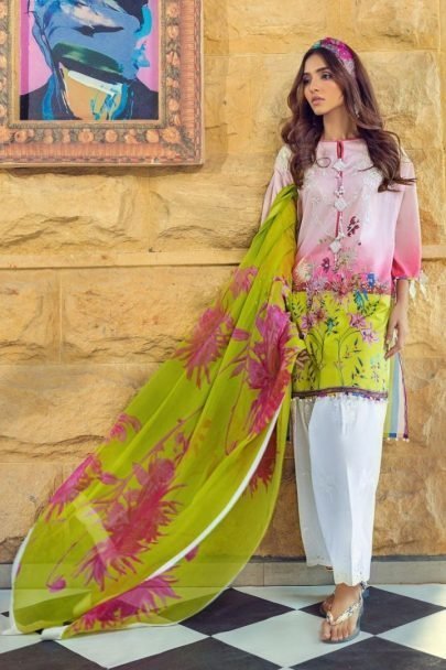 Sana Safinaz Muzlin Summer Collection Unstitched 2 Piece Suit SSM20 09A Lawn Collection