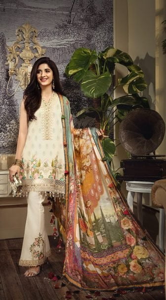 Viva by Anaya Embroidered Lawn Suits Unstitched 3 Piece VL22-07-MARICEL main image 0