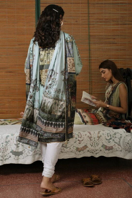 Qalamkar Qline Luxury Lawn Unstitched 3 Piece Suit QQL20-06 - Lawn Collection