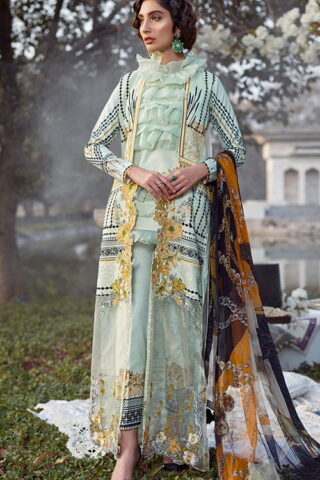 Asifa Nabeel Luxury Lawn Unstitched 3 Piece Suit ANL20-13-D - Summer Collection