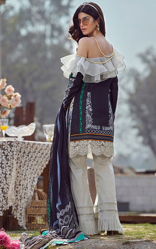 Asifa Nabeel Luxury Lawn Unstitched 3 Piece Suit ANL20-45-M - Summer Collection