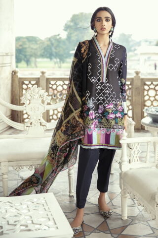 Sheesh Mahal by Cross Stitch Embroidered Lawn Unstitched 3 Piece Suit CSL20 03 Merlot Dream - Lawn Collection