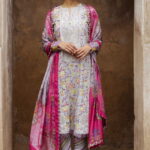 Zara Shahjahan Luxury Embroidered Lawn Unstitched 3 Piece Suit ZSL20 MAHIN-B - Summer Collection