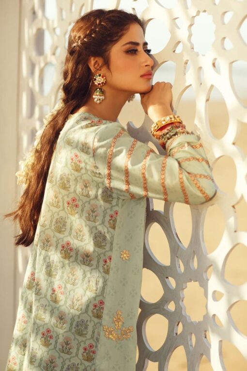 Qalamkar Luxury Festive Lawn Unstitched 3 Piece Suit QFL20-03 - Summer Collection