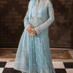 Mushq Embroidered Chiffon Unstitched 3 Piece Suit MQFC20 1 ICE CASCADE - Luxury Collection