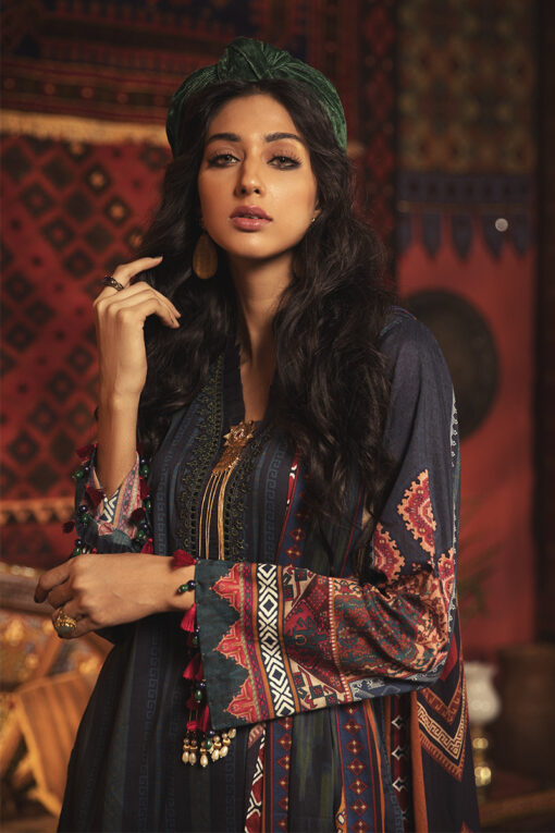Mprints by Maria B Unstitched 3 Piece Cambric Suit MBMP20 11B - Winter Collection