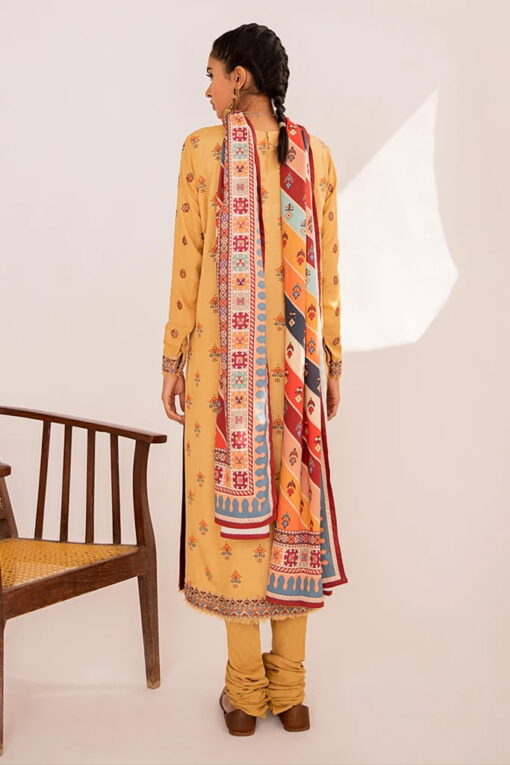 Qline by Qalamkar Embroidered Linen Unstitched 3 Piece Suit QQLNW20 02 - Winter Collection