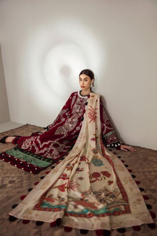 Elan Embroidered Khaddar Unstitched 3 Piece Suit 2020 04 Antheia - Winter Collection