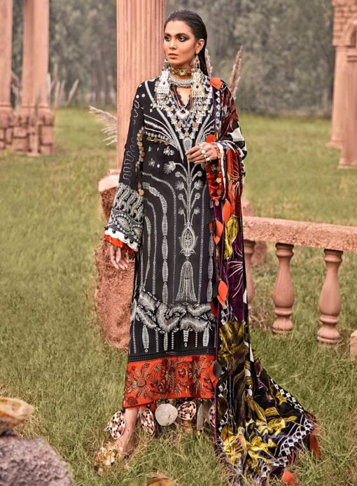 Elan Embroidered Khaddar Unstitched 3 Piece Suit 2020 10 Selene - Winter Collection