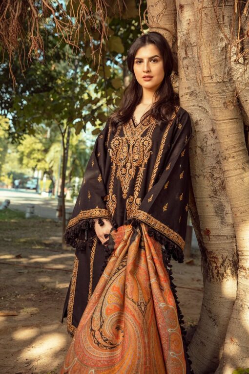 Sobia Nazir Embroidered Khaddar Unstitched 3 Piece Suit 2020 05A - Winter Collection
