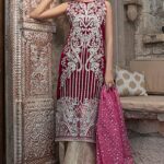 Mushq Winter Sky Embroidered Velvet Unstitched 3 Piece Suit 2020 05 Fushcia Rose - Winter Collection