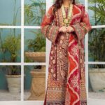 Maryam Hussain Embroidered Organza Unstitched 3 Piece Suit D 06 GOTTA KINARI - Wedding Collection