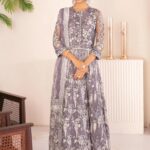 Chantelle By Baroque Embroidered Net Unstitched 3 Piece Suit 07 Chalcedony - Wedding Collection